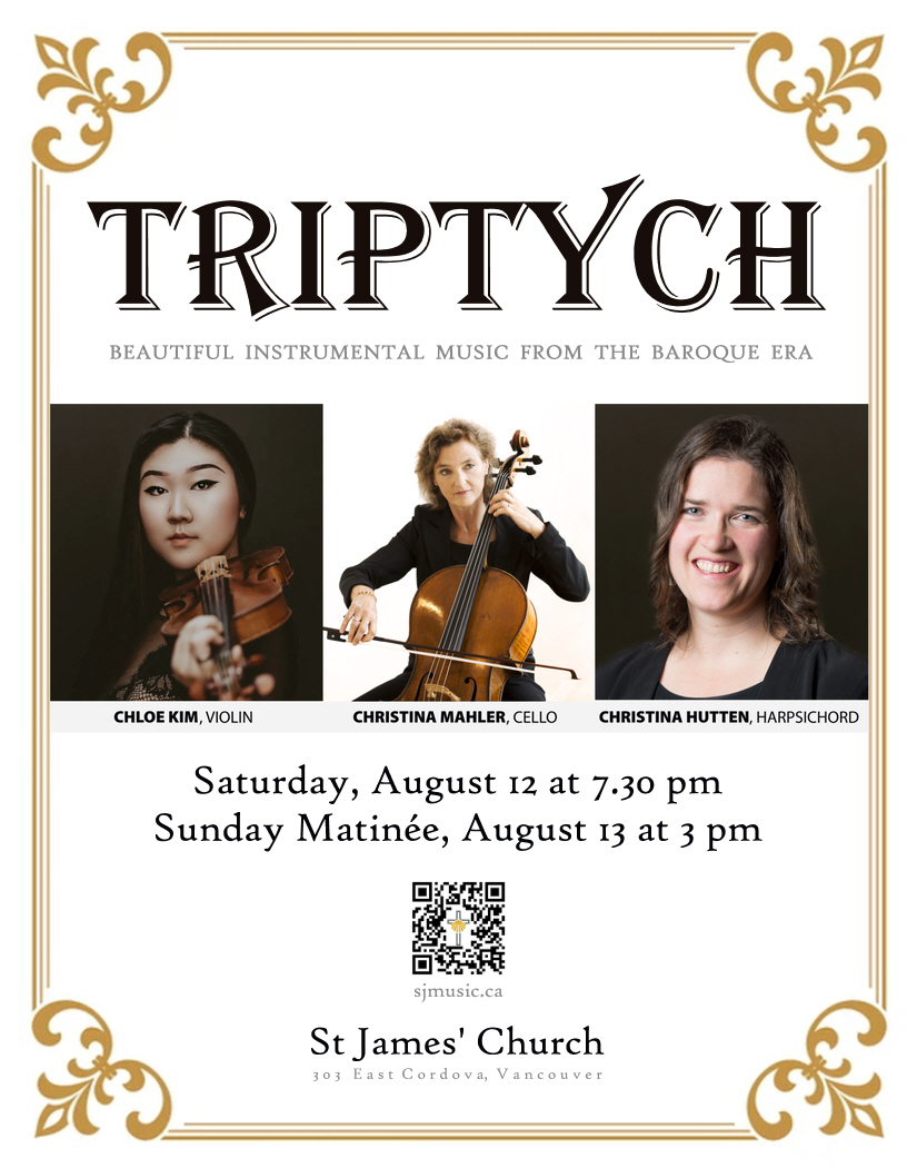 Triptych:  Chloe Kim, Christina Mahler, and Christina Hutten in Concert @ St. James' Anglican Church