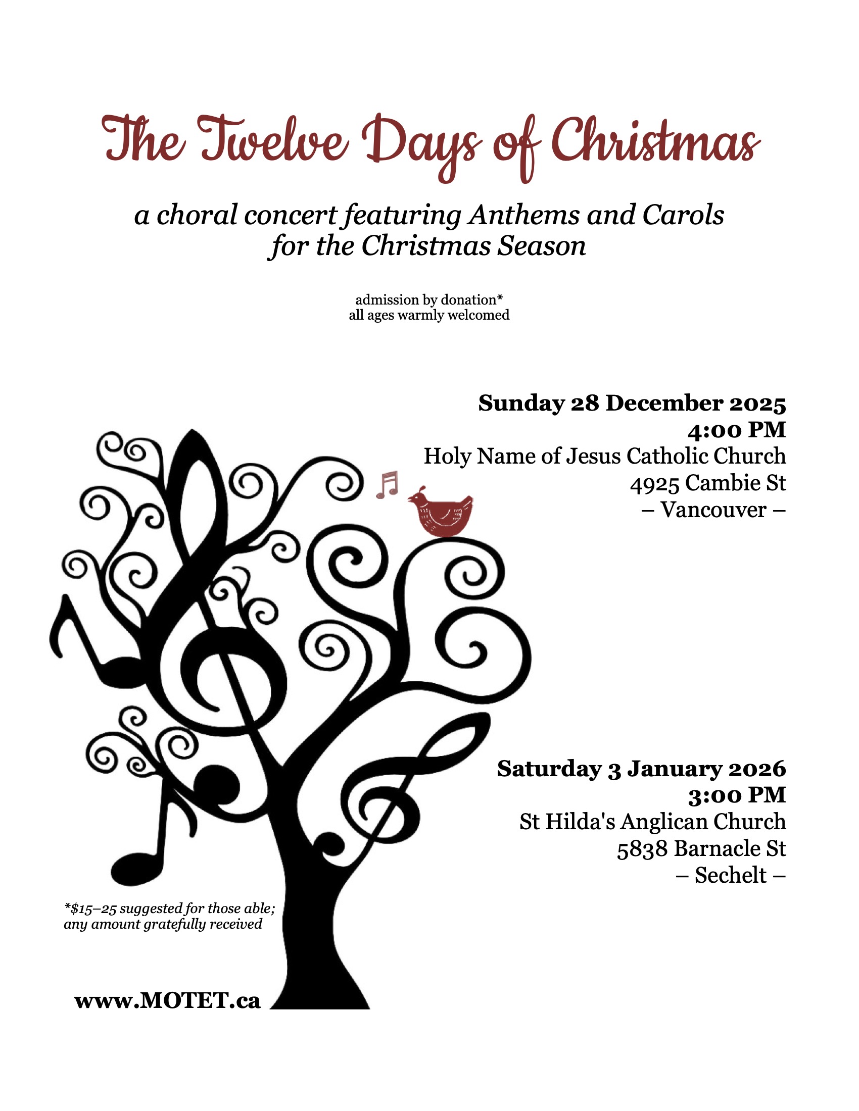 The Twelve Days of Christmas @ St. Hilda's Anglican Church